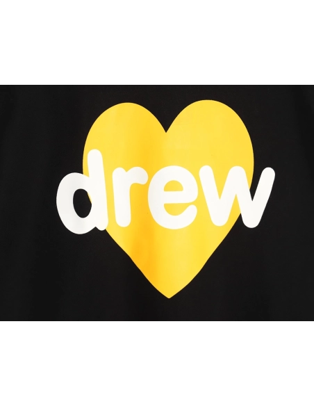 Drew House Yellow Heart LOGO Crewneck Sweatshirt,Cheap Replica Reps drew house