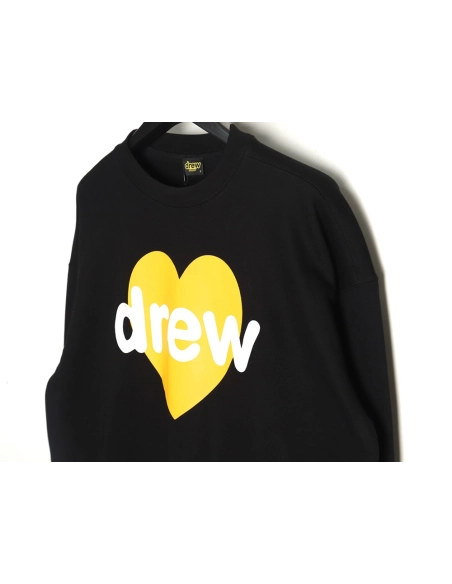 Drew House Yellow Heart LOGO Crewneck Sweatshirt,Cheap Replica Reps drew house