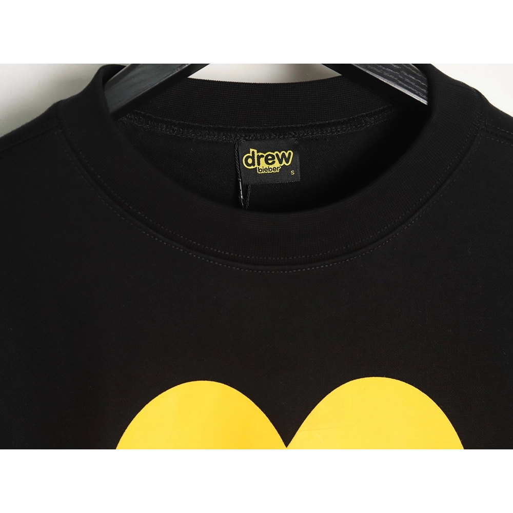 Drew House Yellow Heart LOGO Crewneck Sweatshirt,Cheap Replica Reps drew house