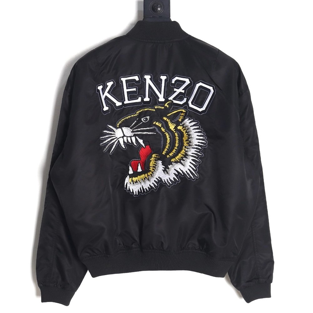 Kenzo Tiger Head Embroidered Flight Jacket TSK1,Cheap Replica Reps Kenzo