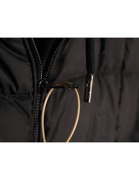 Moncler long belted down jacket,Cheap Replica Reps Moncler