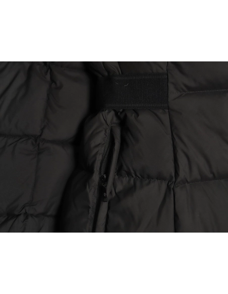 Moncler long belted down jacket,Cheap Replica Reps Moncler