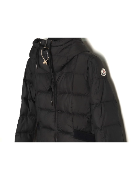 Moncler long belted down jacket,Cheap Replica Reps Moncler