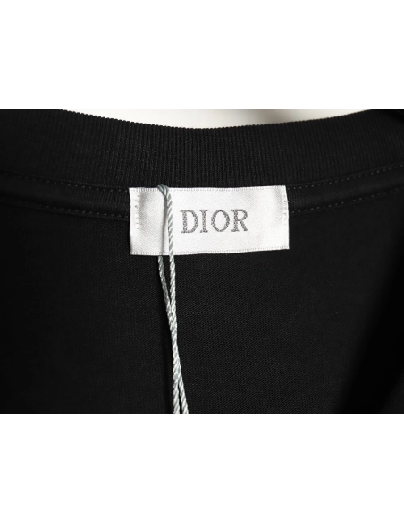 Dior Colorful Letters Digital Printed Round Neck Short Sleeves TSK1,Cheap Replica Reps Dior