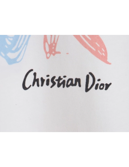 Dior Colorful Letters Digital Printed Round Neck Short Sleeves,Cheap Replica Reps Dior