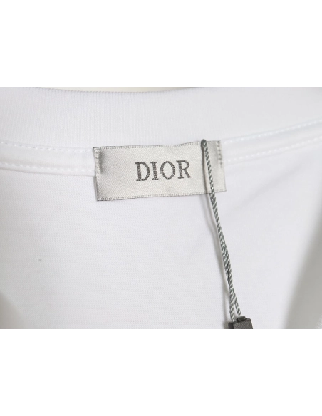 Dior Colorful Letters Digital Printed Round Neck Short Sleeves,Cheap Replica Reps Dior