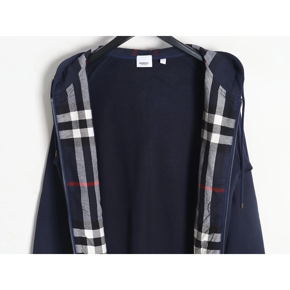 Burberry B Check Hooded ZipUp Hoodie TSK2,Cheap Replica Reps Burberry