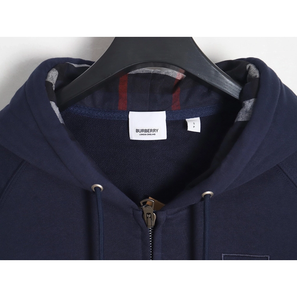 Burberry B Check Hooded ZipUp Hoodie TSK2,Cheap Replica Reps Burberry