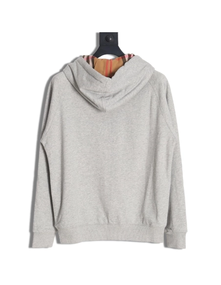 Burberry B Check Hooded ZipUp Hoodie,Cheap Replica Reps Burberry