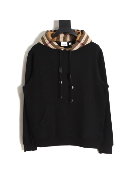 Burberry Checked Hooded Sweatshirt TSK2,Cheap Replica Reps Burberry