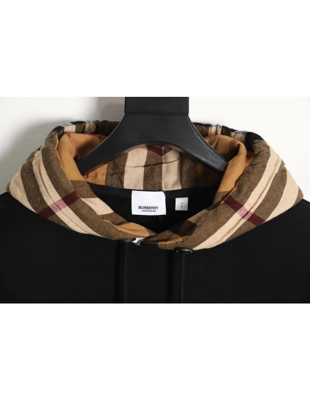 Burberry Checked Hooded Sweatshirt TSK2,Cheap Replica Reps Burberry
