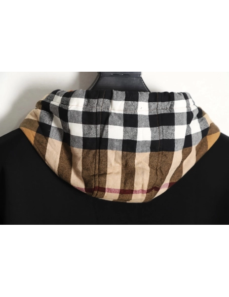 Burberry Checked Hooded Sweatshirt TSK2,Cheap Replica Reps Burberry