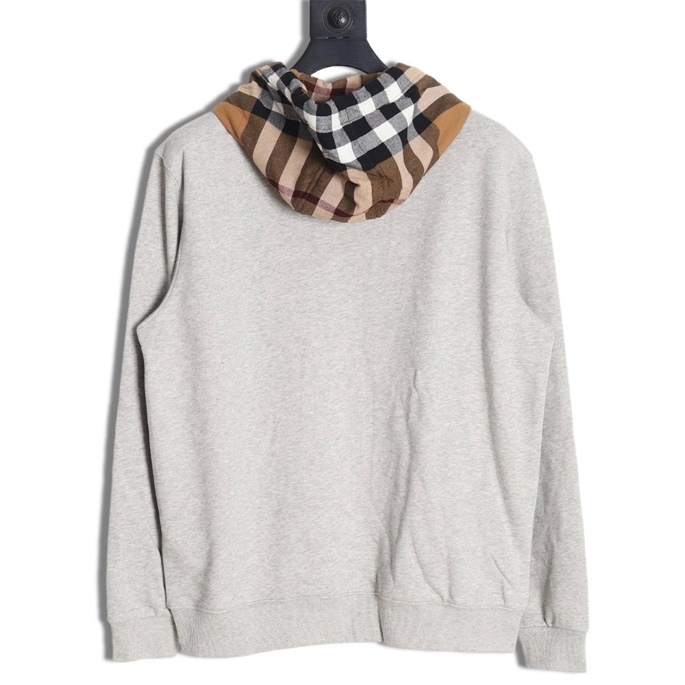 Burberry Checked Hooded Sweatshirt,Cheap Replica Reps Burberry
