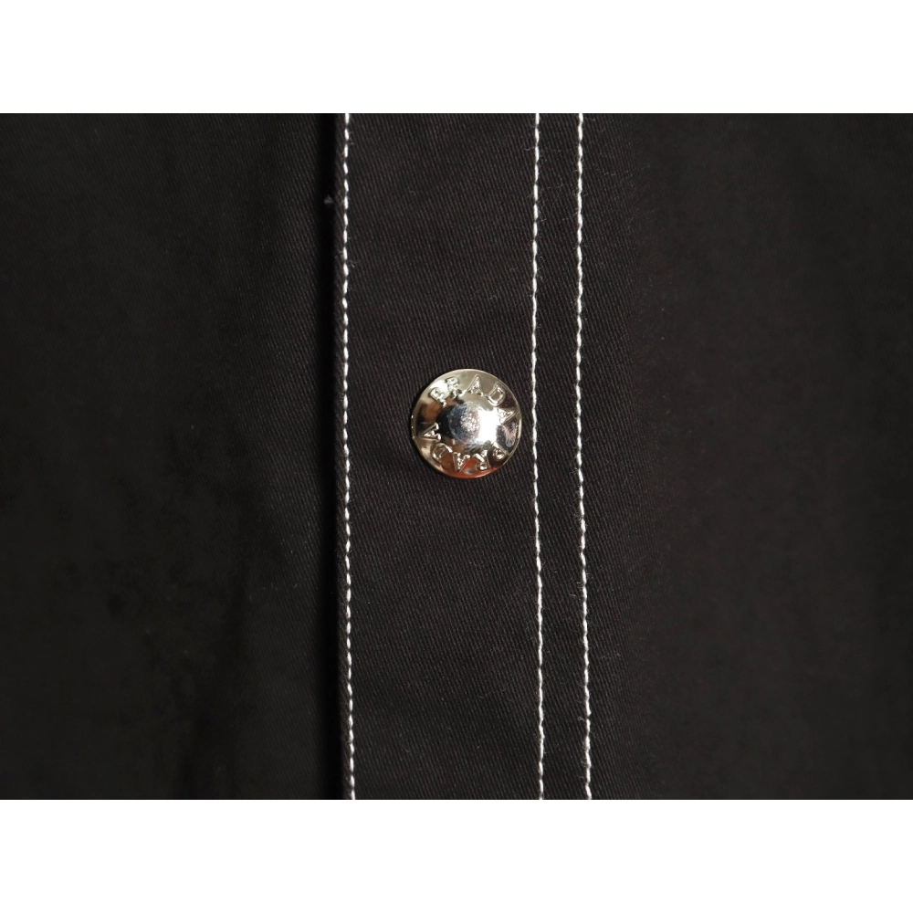 Prada triangle logo white line denim jacket,Cheap Replica Reps Prada