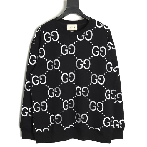 Gucci all over print gradient cotton crew neck sweatshirt TSK1,Cheap Replica Reps Gucci