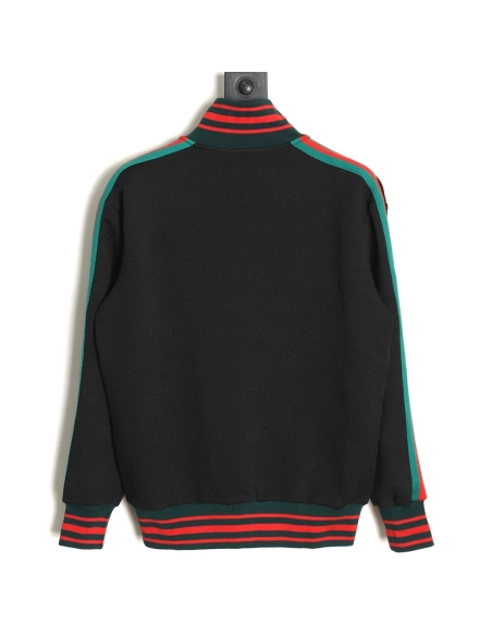 Gucci side webbing all over printed double G jacquard jacket SL,Cheap Replica Reps Gucci