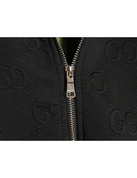 Gucci side webbing all over printed double G jacquard jacket SL,Cheap Replica Reps Gucci