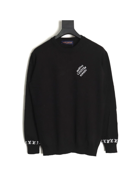Louis Vuitton jacquard logo thin longsleeved sweater,Cheap Replica Reps Louis Vuitton