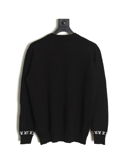 Louis Vuitton jacquard logo thin longsleeved sweater,Cheap Replica Reps Louis Vuitton