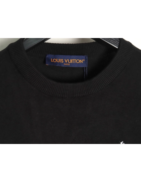 Louis Vuitton jacquard logo thin longsleeved sweater,Cheap Replica Reps Louis Vuitton