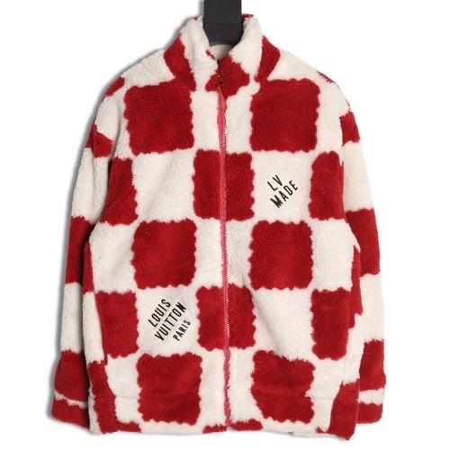 Louis vuitton nigo checkerboard sherpa jacket,Cheap Replica Reps Louis Vuitton