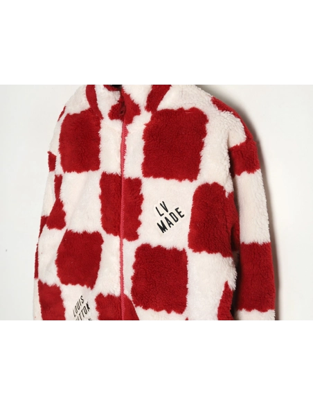 Louis vuitton nigo checkerboard sherpa jacket,Cheap Replica Reps Louis Vuitton