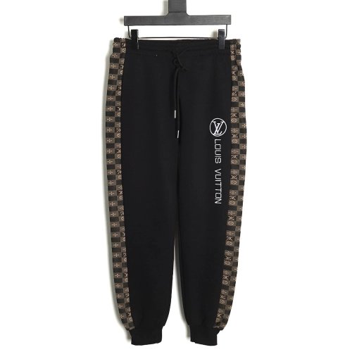 Louis Vuitton checkerboard trousers with side panels SL,Cheap Replica Reps Louis Vuitton