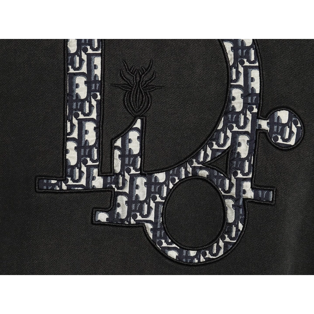 Dior washed embroidered lettering crew neck sweatshirt,Cheap Replica Reps Dior