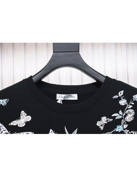 Dior floral butterfly crewneck sweatshirt TSK1,Cheap Replica Reps Dior
