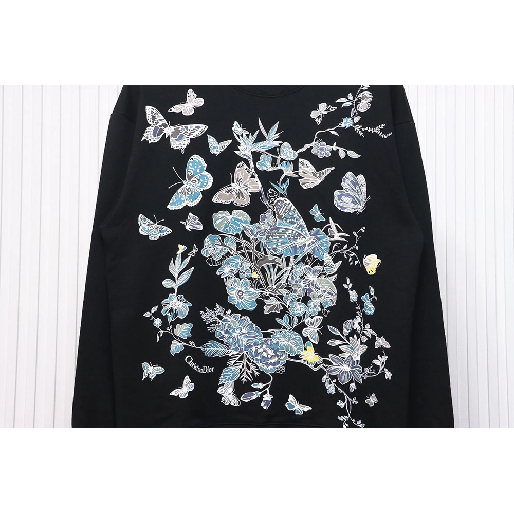 Dior floral butterfly crewneck sweatshirt TSK1,Cheap Replica Reps Dior