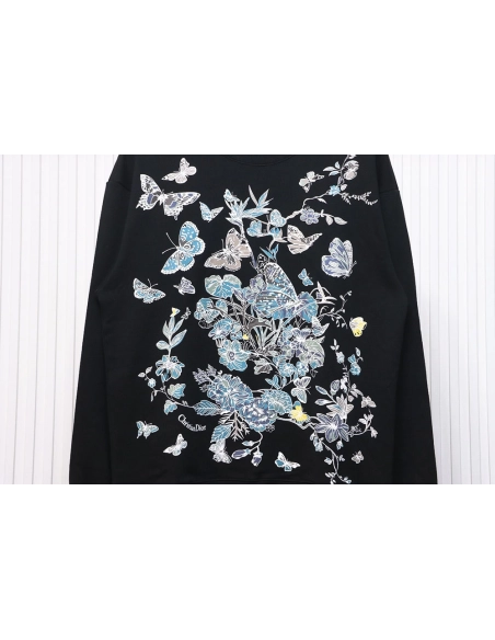 Dior floral butterfly crewneck sweatshirt TSK1,Cheap Replica Reps Dior