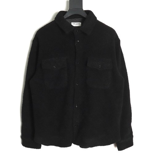 Saint Laurent Paris wool cocoa coat,Cheap Replica Reps Saint Laurent