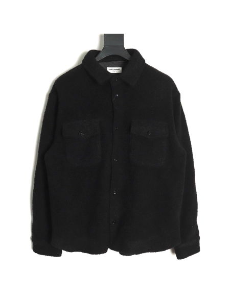 Saint Laurent Paris wool cocoa coat,Cheap Replica Reps Saint Laurent