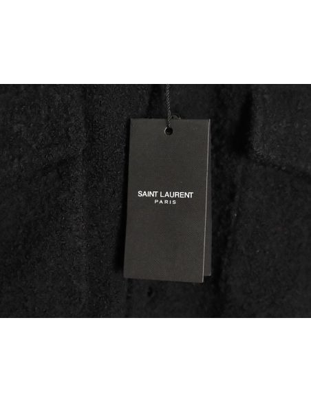 Saint Laurent Paris wool cocoa coat,Cheap Replica Reps Saint Laurent