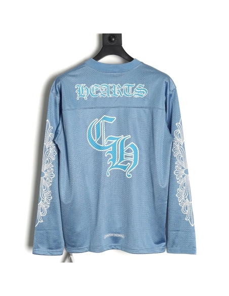 Chrome Hearts Sanskrit mesh hockey uniform longsleeved Tshirt,Cheap Replica Reps Chrome Hearts