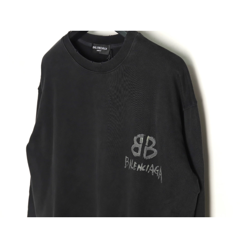 Balenciaga Handpainted Luminous Print Crewneck Sweatshirt,Cheap Replica Reps Balenciaga