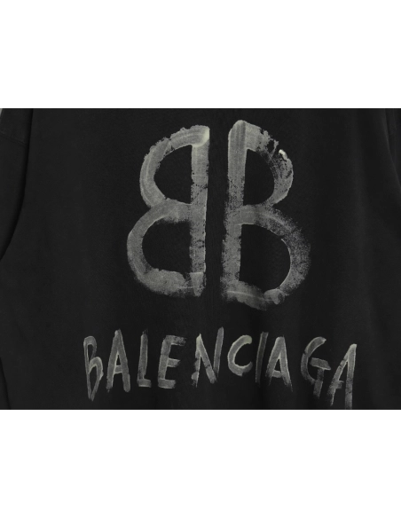 Balenciaga Handpainted Luminous Print Crewneck Sweatshirt,Cheap Replica Reps Balenciaga