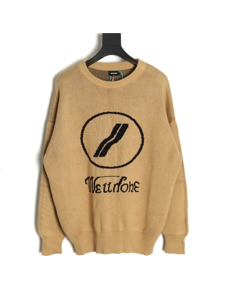 We11 Done jacquard logo knitted sweater,Cheap Replica Reps We11done