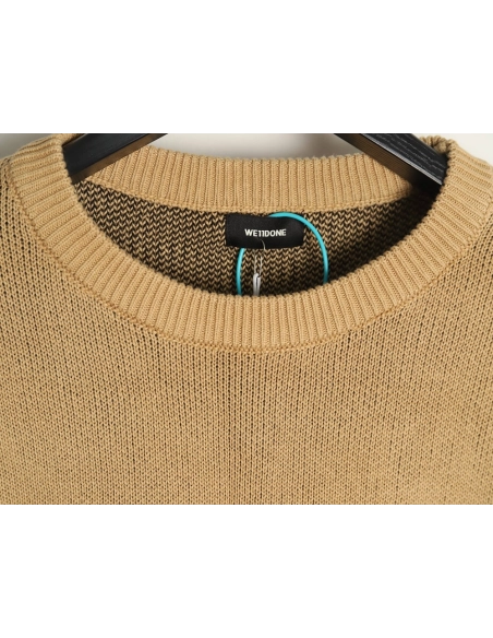 We11 Done jacquard logo knitted sweater,Cheap Replica Reps We11done
