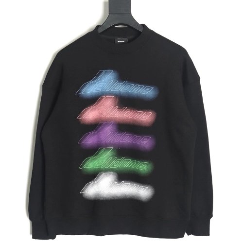 WE11 DONE neon barrage crewneck sweatshirt TSK1,Cheap Replica Reps We11done