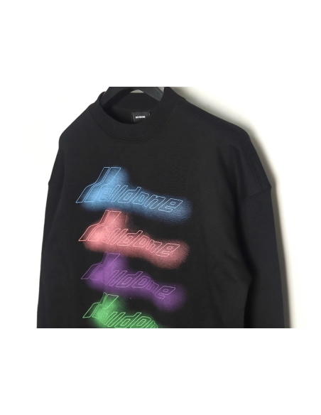 WE11 DONE neon barrage crewneck sweatshirt TSK1,Cheap Replica Reps We11done