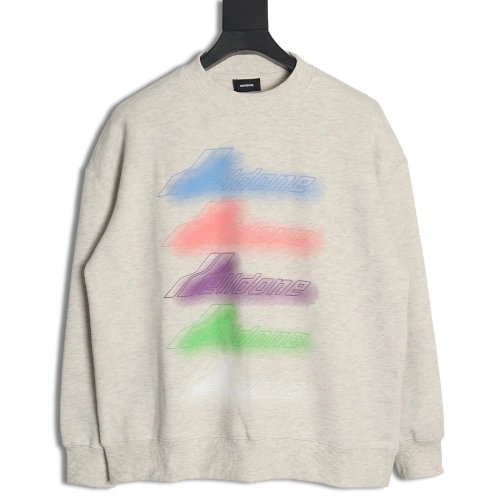 WE11 DONE neon barrage crewneck sweatshirt,Cheap Replica Reps We11done