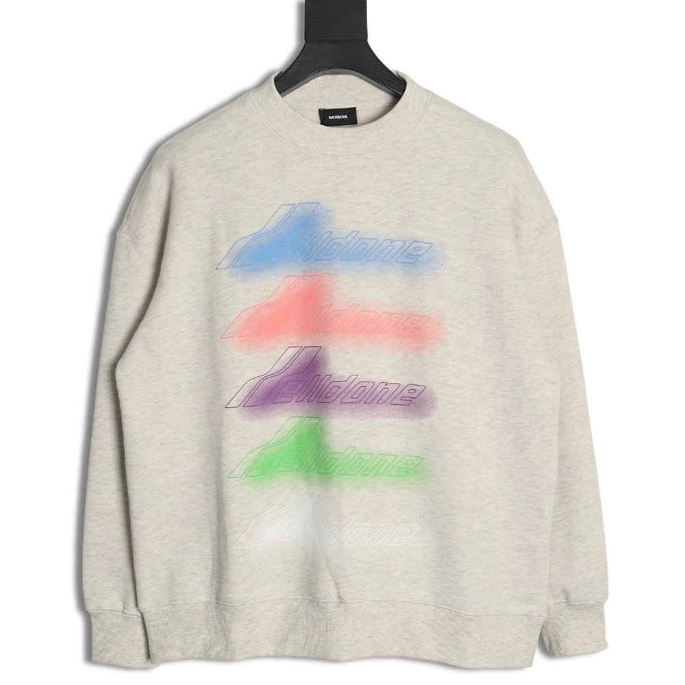 WE11 DONE neon barrage crewneck sweatshirt,Cheap Replica Reps We11done