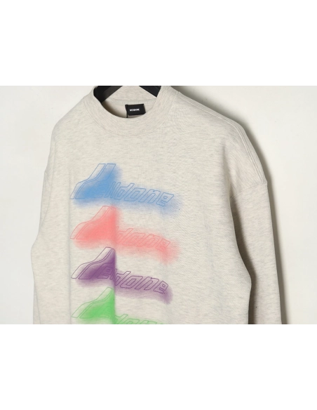 WE11 DONE neon barrage crewneck sweatshirt,Cheap Replica Reps We11done