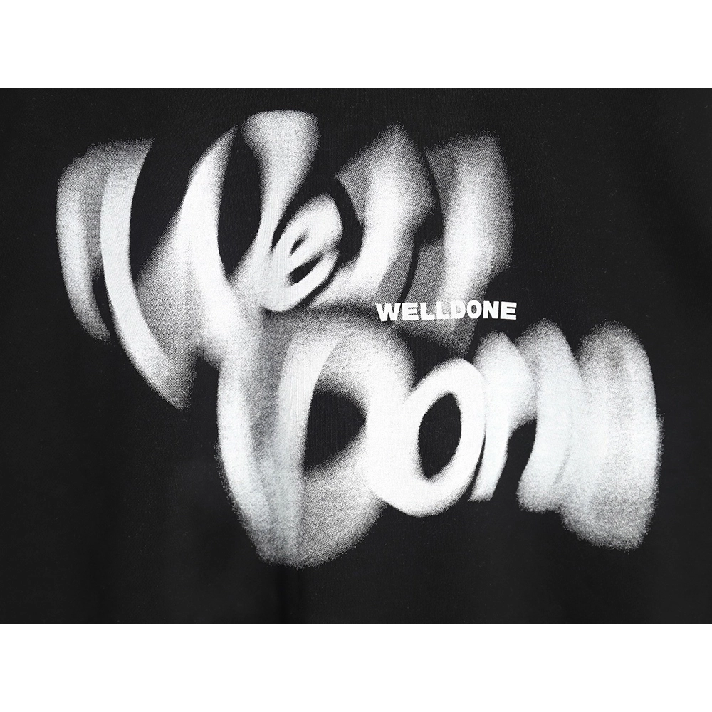 WE11 DONE Dynamic Lettering Round Neck Sweatshirt TSK1,Cheap Replica Reps We11done