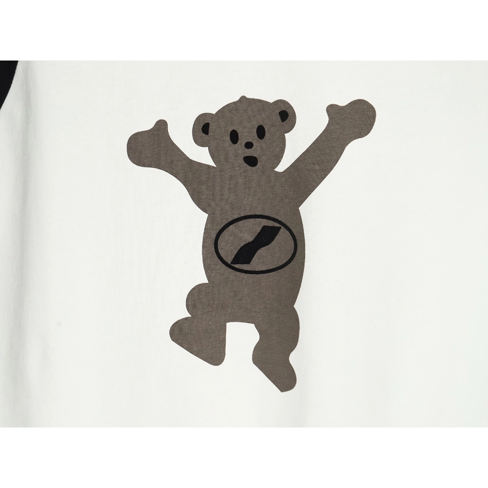 We11done Raising Hand Bear Colorblock Long Sleeve TSK1,Cheap Replica Reps We11done