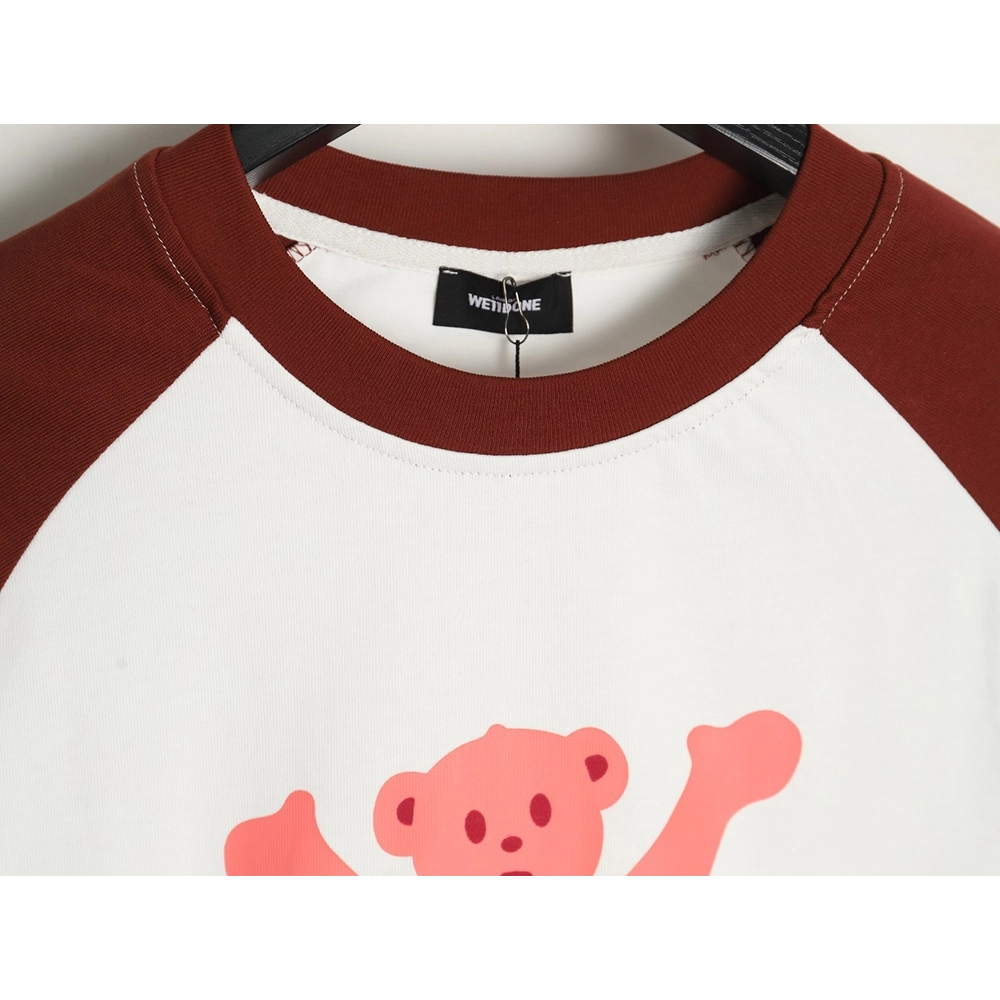 We11done Raising Hand Bear Colorblock Long Sleeve,Cheap Replica Reps We11done