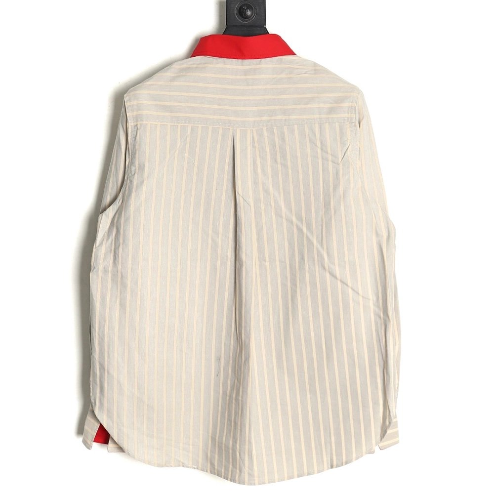 Miu Miu contrast color striped shirt,Cheap Replica Reps Miu Miu