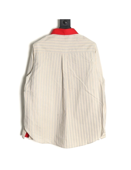 Miu Miu contrast color striped shirt,Cheap Replica Reps Miu Miu