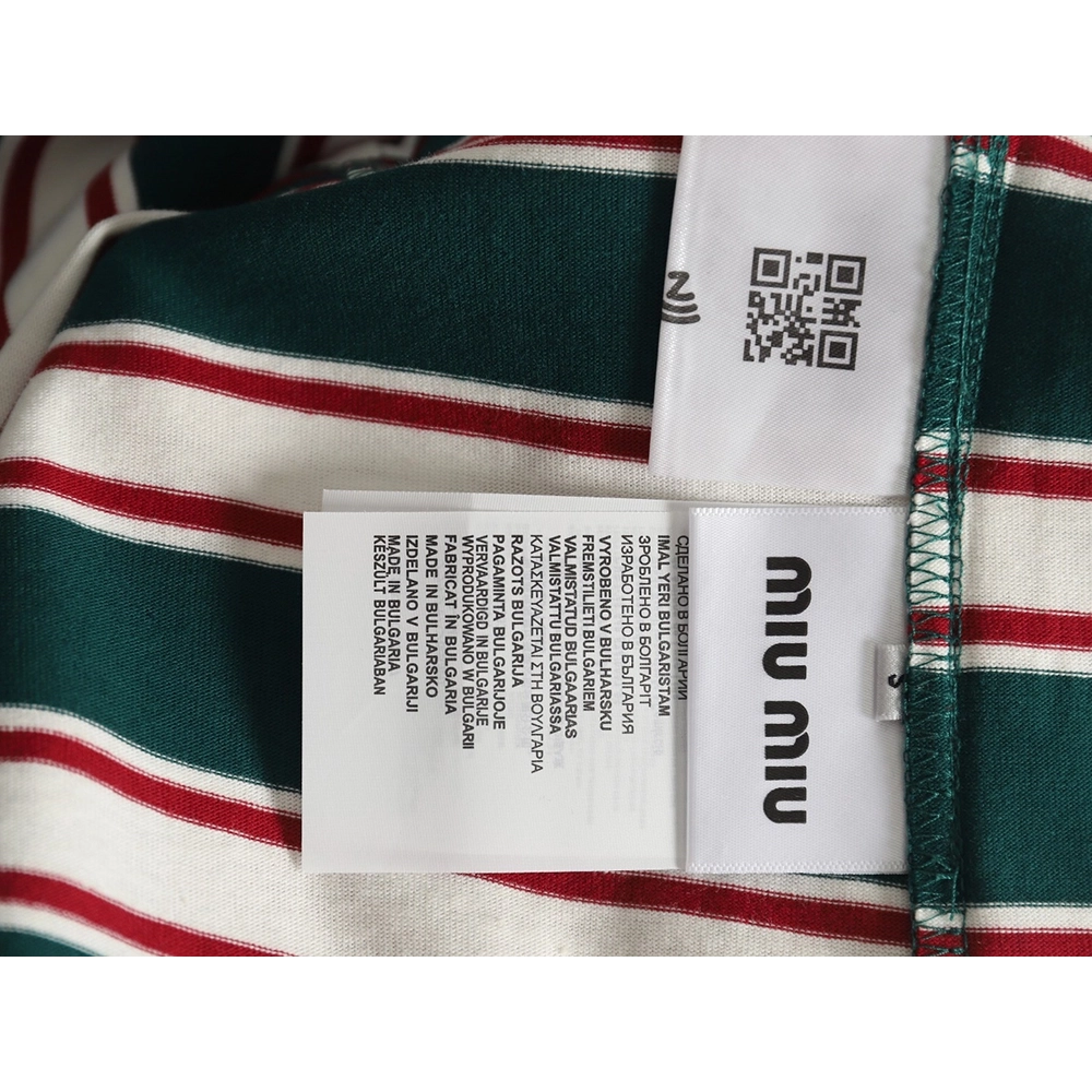 Miu Miu striped pocket longsleeved Tshirt TSK1,Cheap Replica Reps Miu Miu